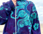 Deep Purple Tree of Life Handcrafted Batik Zipper Hoodie - Unisex size LARGE or 2X hoodie batikwalla 2X 