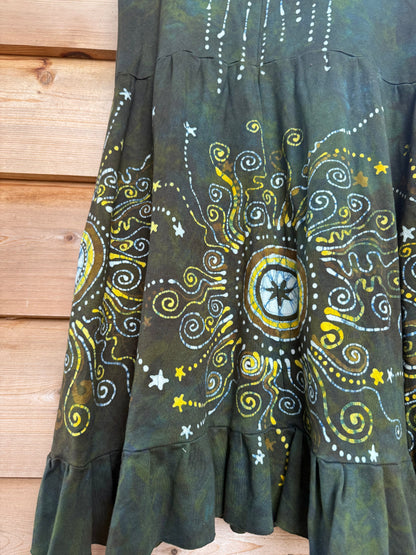 Brave The Storm Handmade Batik Dress with Pockets - Size Large Batik Dresses Batikwalla 