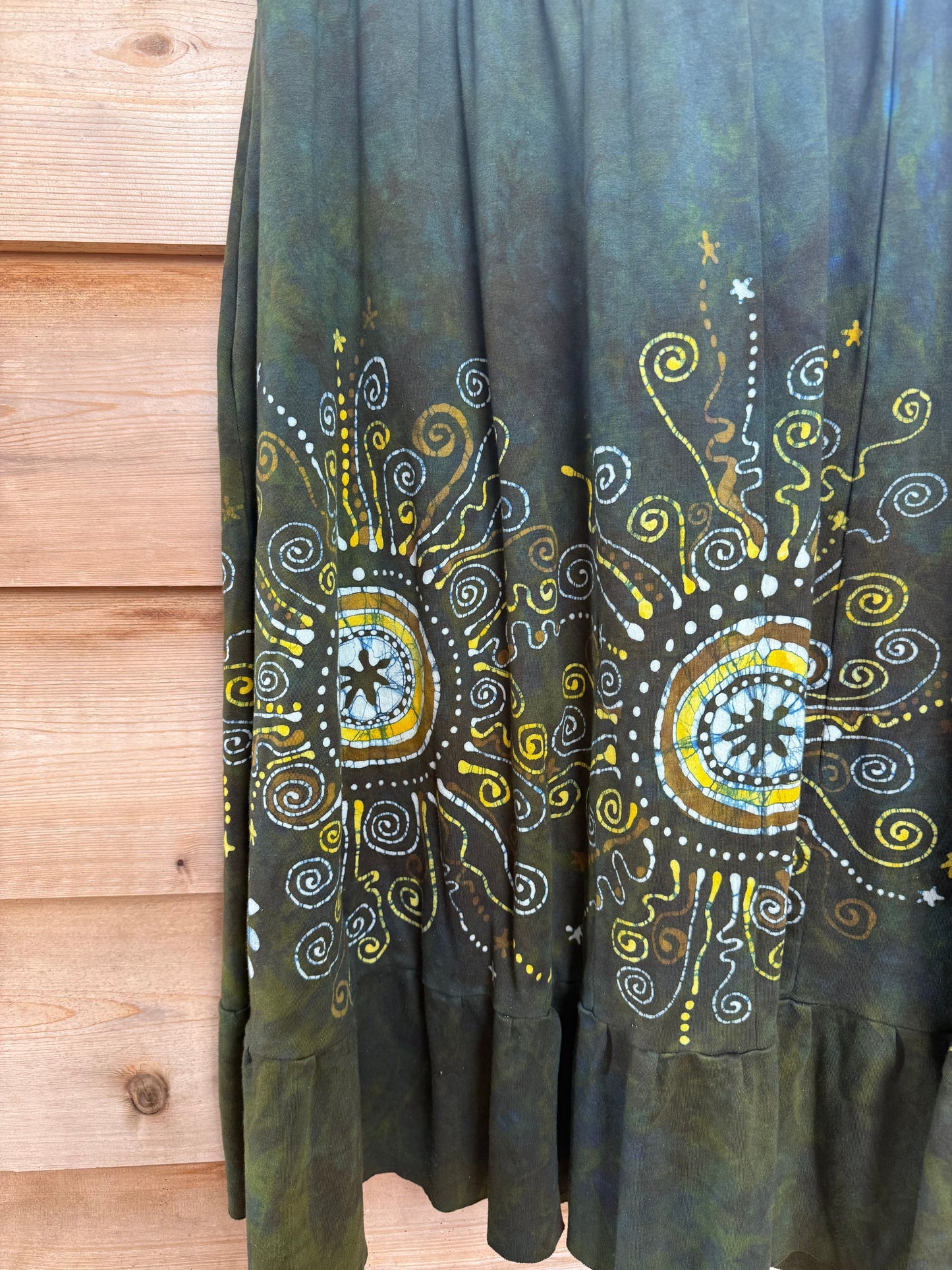 Brave The Storm With Pockets - Handmade Batik Dress in size XL Batik Dresses Batikwalla 