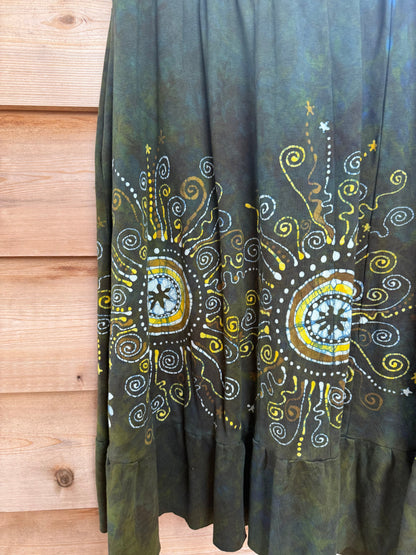 Brave The Storm With Pockets - Handmade Batik Dress in size XL Batik Dresses Batikwalla 