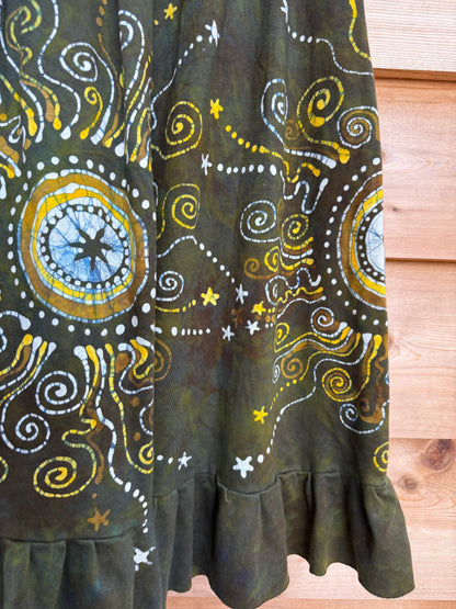 Brave The Storm with Pockets - Handmade Batik Dress - Size Medium Batik Dresses Batikwalla 
