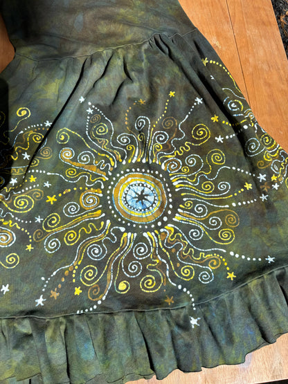 Brave The Storm with Pockets - Handmade Batik Dress - Size Medium Batik Dresses Batikwalla 