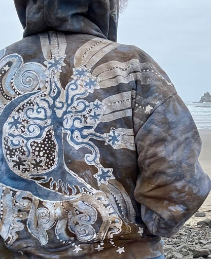 Sandstone Sun Handmade Batik Hoodie hoodie batikwalla 