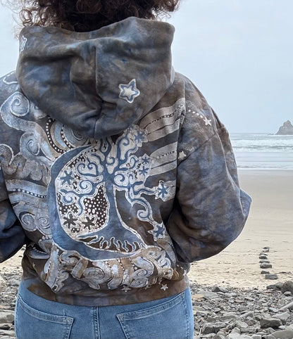Sandstone Sun Handmade Batik Hoodie hoodie batikwalla 