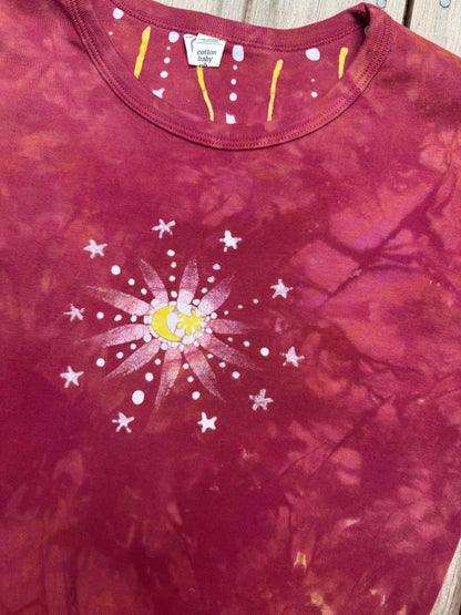 Reddish Moon Sunburst Batik - Long Sleeve Tee Batikwalla 2X 