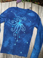 Blue Moon and Stars Batik - Long Sleeve Tee
