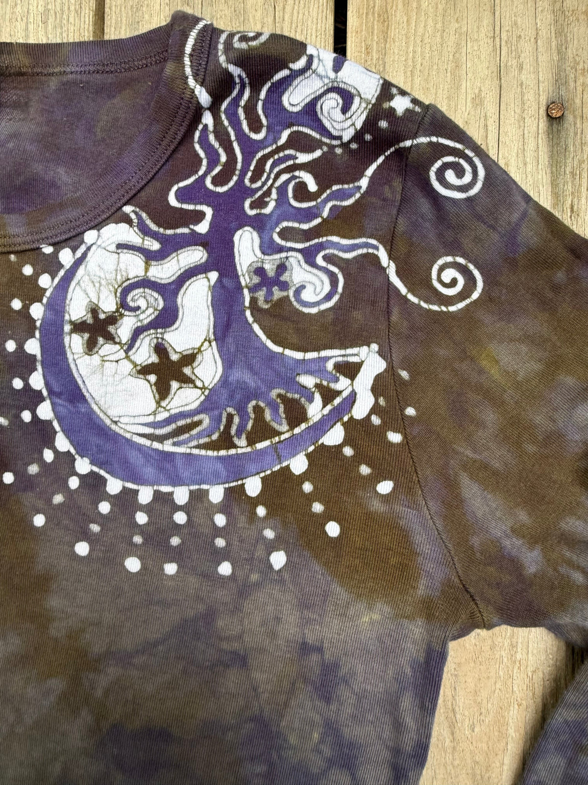 Stars and Moon Shoulder Tree Batik Long Sleeve Tee Batikwalla Medium 