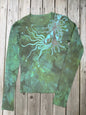Highland Mountain Tree With Stars Long Sleeve Batik Tee Batikwalla Large 