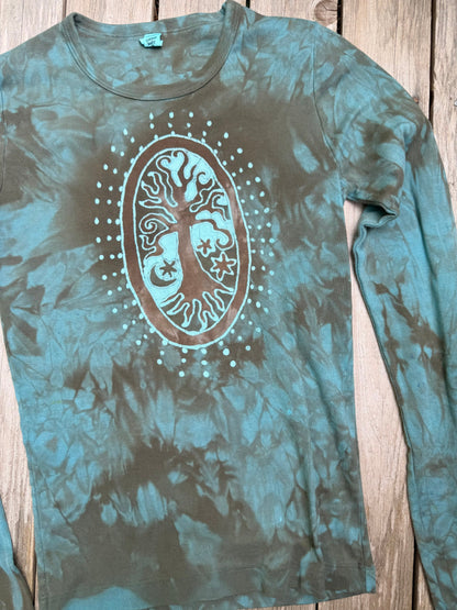 Mossy Batik Tree Long Sleeve Tee Batikwalla 