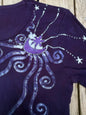Deep Purple Moon and Stars Batik - Long Sleeve Tee Batikwalla Medium 