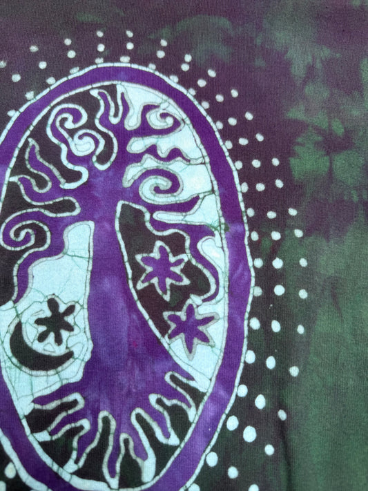 Purple Pendant Tree Long Sleeve Batik Tee Batikwalla Medium 