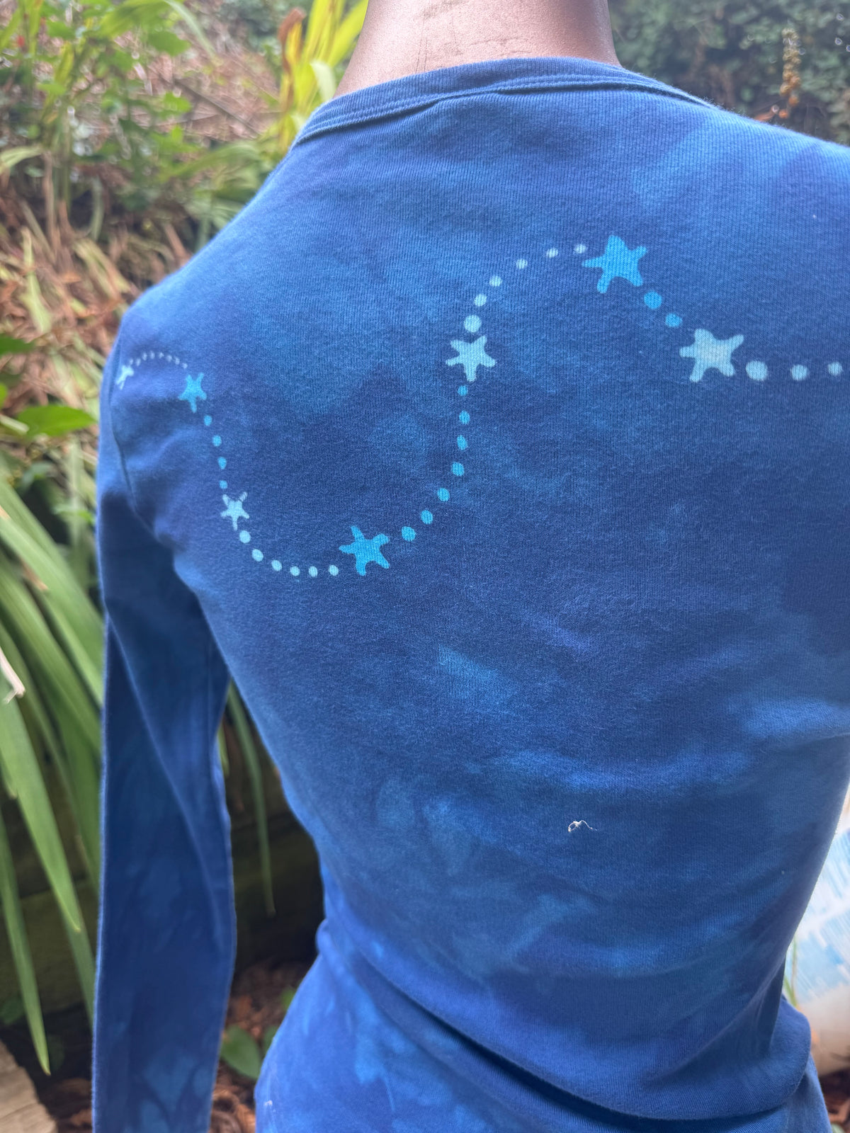 Blue Moon and Stars Batik - Long Sleeve Tee
