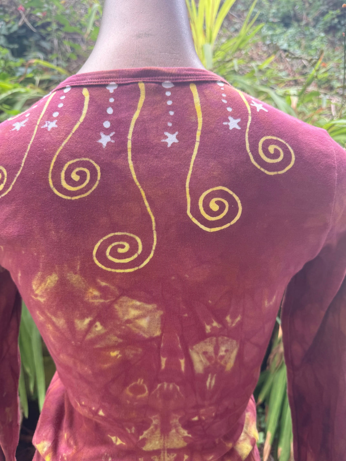 Reddish Moon Sunburst Batik - Long Sleeve Tee Batikwalla 