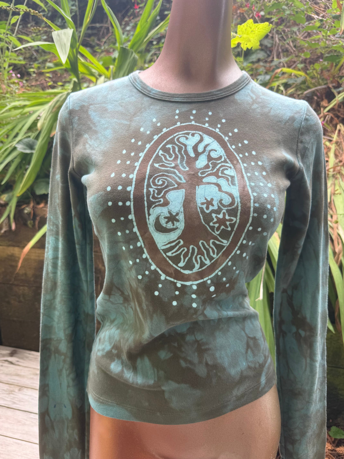 Mossy Batik Tree Long Sleeve Tee Batikwalla Large 