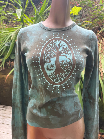 Mossy Batik Tree Long Sleeve Tee Batikwalla Large 