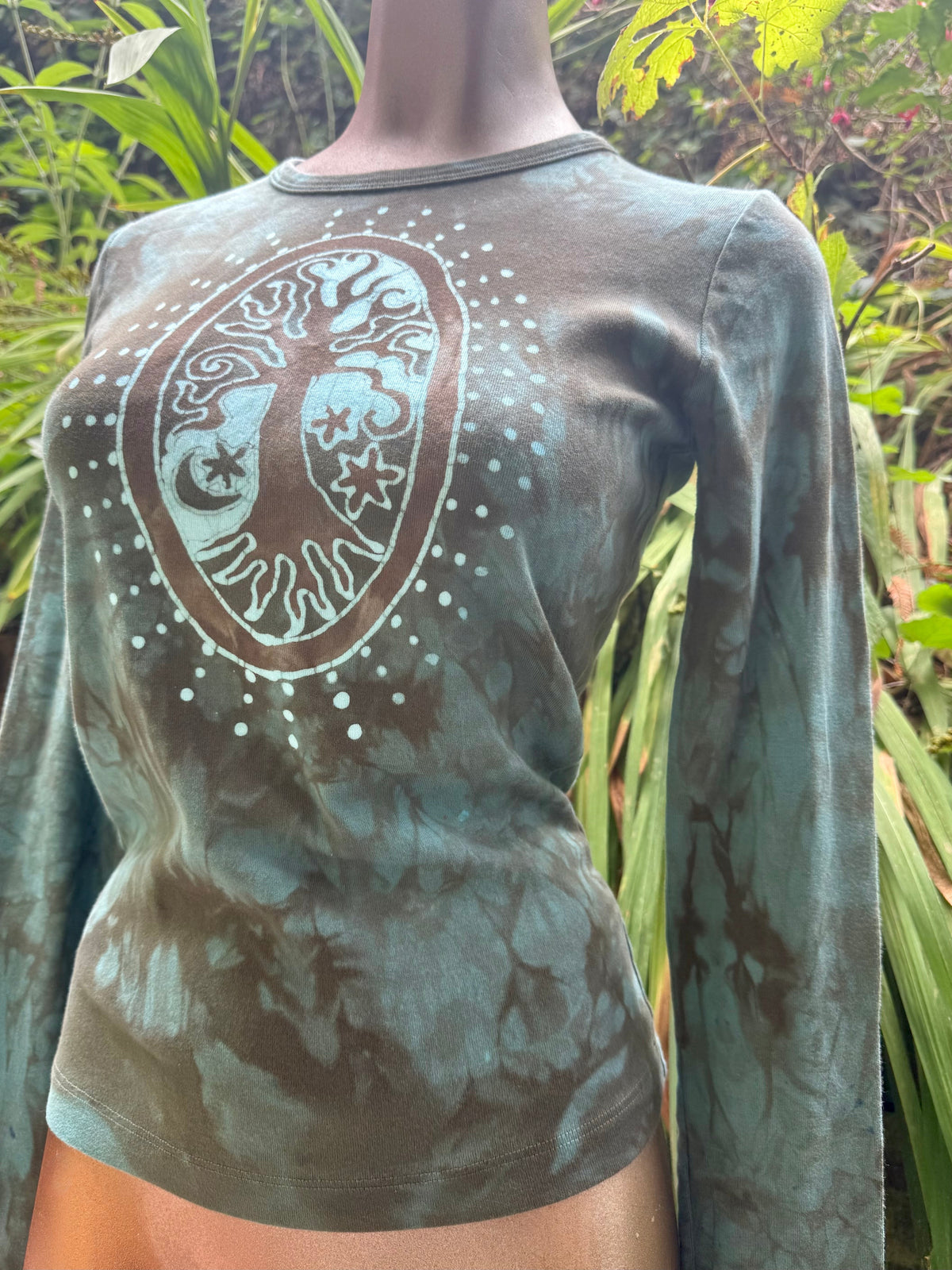 Mossy Batik Tree Long Sleeve Tee Batikwalla 