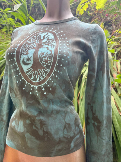 Mossy Batik Tree Long Sleeve Tee Batikwalla 