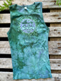Sea Dreamer Batik Tank – Sun and Surf Waves in Soft Green Batikwalla by Victoria S 
