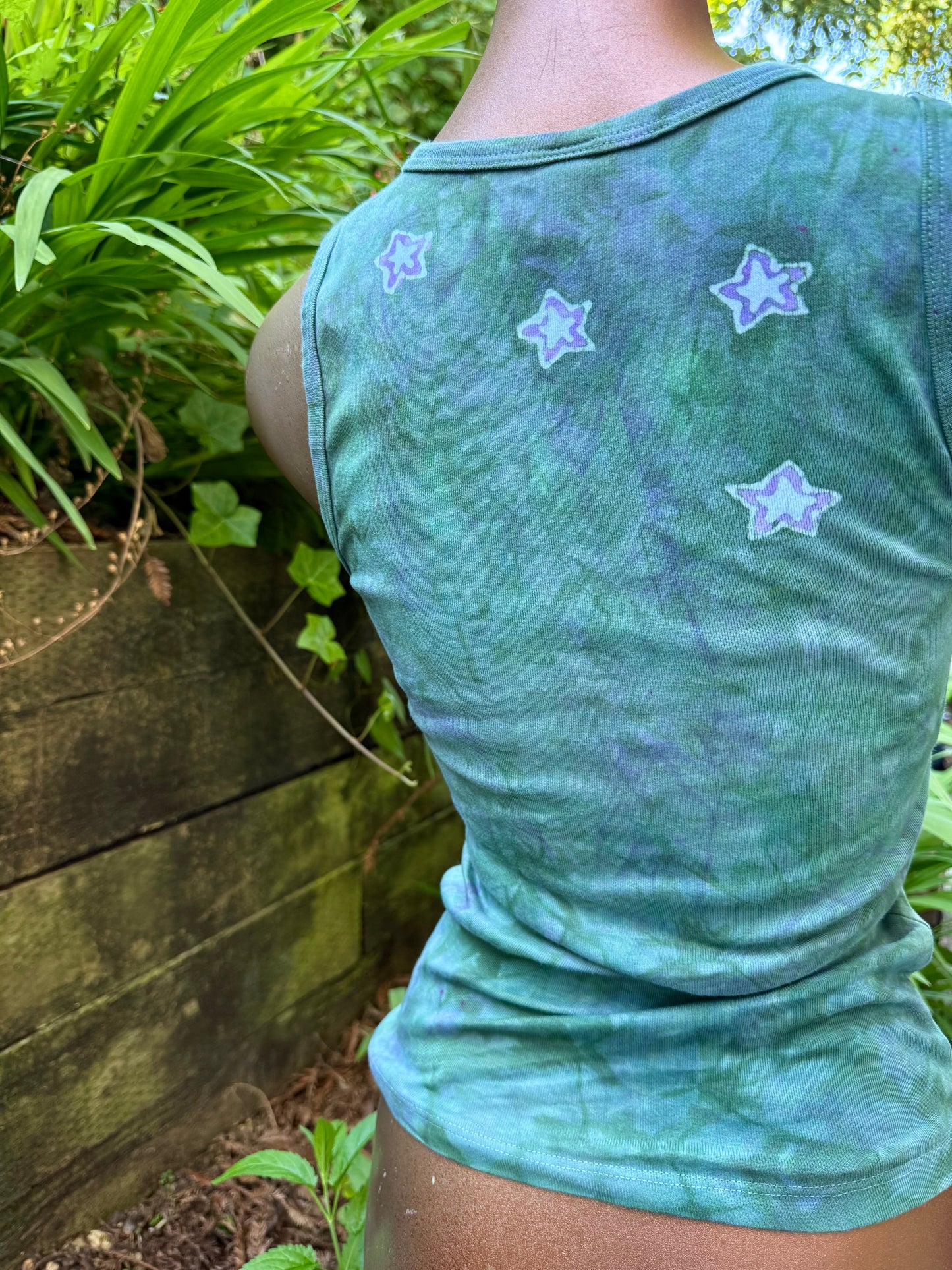 Sea Dreamer Batik Tank – Sun and Surf Waves in Soft Green Batikwalla by Victoria 