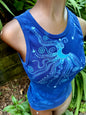 Tidal Moon Batik Tank – Celestial Swirls in Indigo Blue Batikwalla by Victoria 