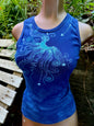 Tidal Moon Batik Tank – Celestial Swirls in Indigo Blue Batikwalla by Victoria Large 