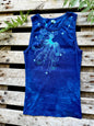 Tidal Moon Batik Tank – Celestial Swirls in Indigo Blue Batikwalla by Victoria Small 