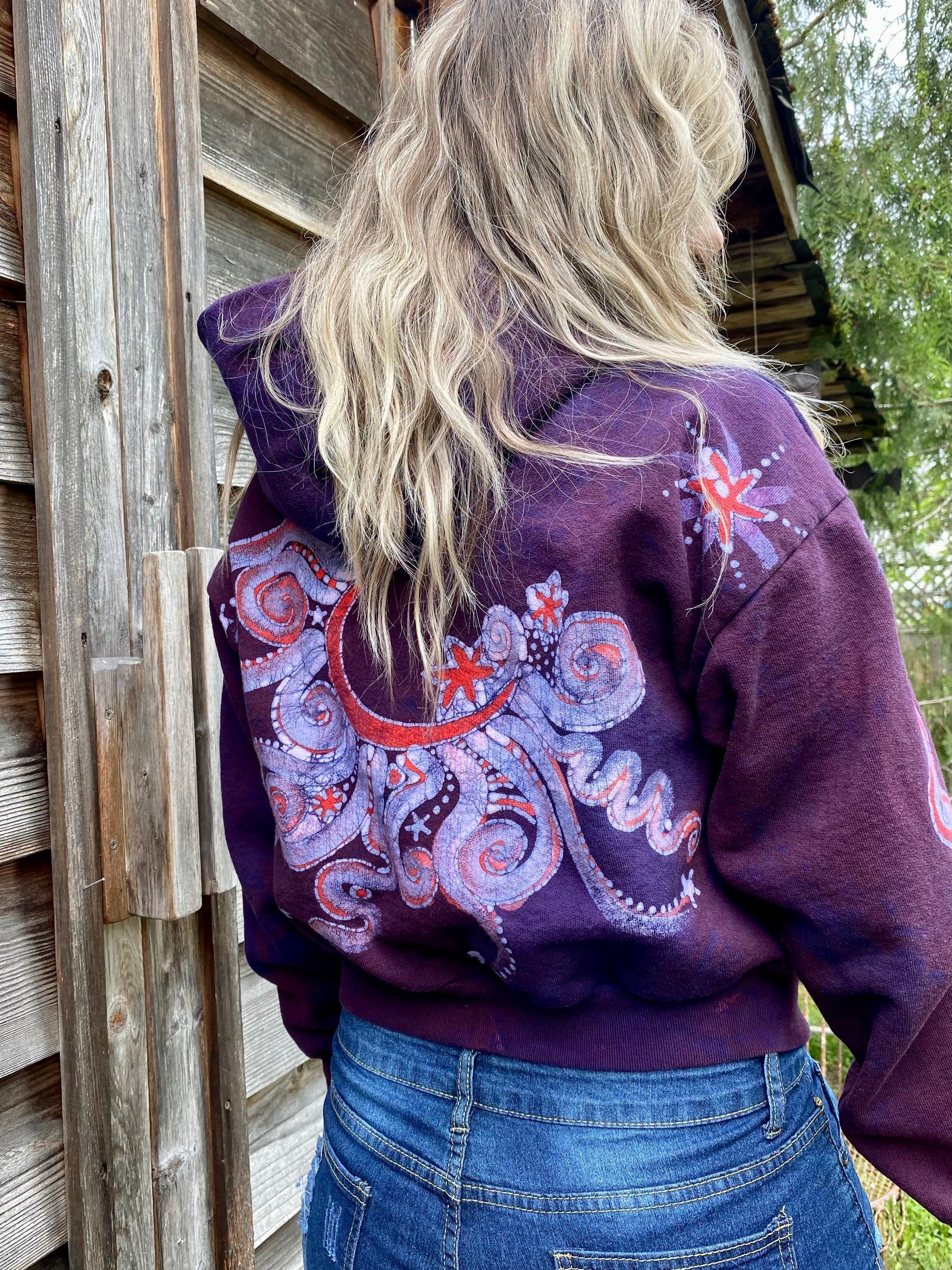 Kapuzenpullover Batik Pullover Asos Bonfire Batik Hand Painted