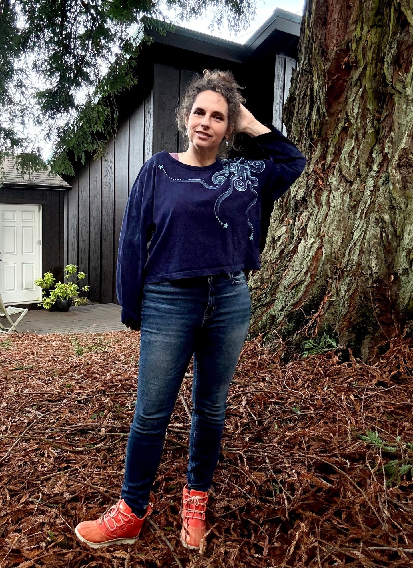 Pacific Moon Long Sleeve Batik T-Shirt Batikwalla by Victoria 