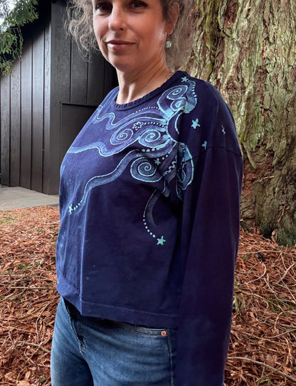 Pacific Moon Long Sleeve Batik T-Shirt Batikwalla by Victoria 