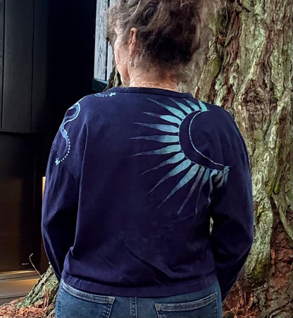 Pacific Moon Long Sleeve Batik T-Shirt Batikwalla by Victoria 