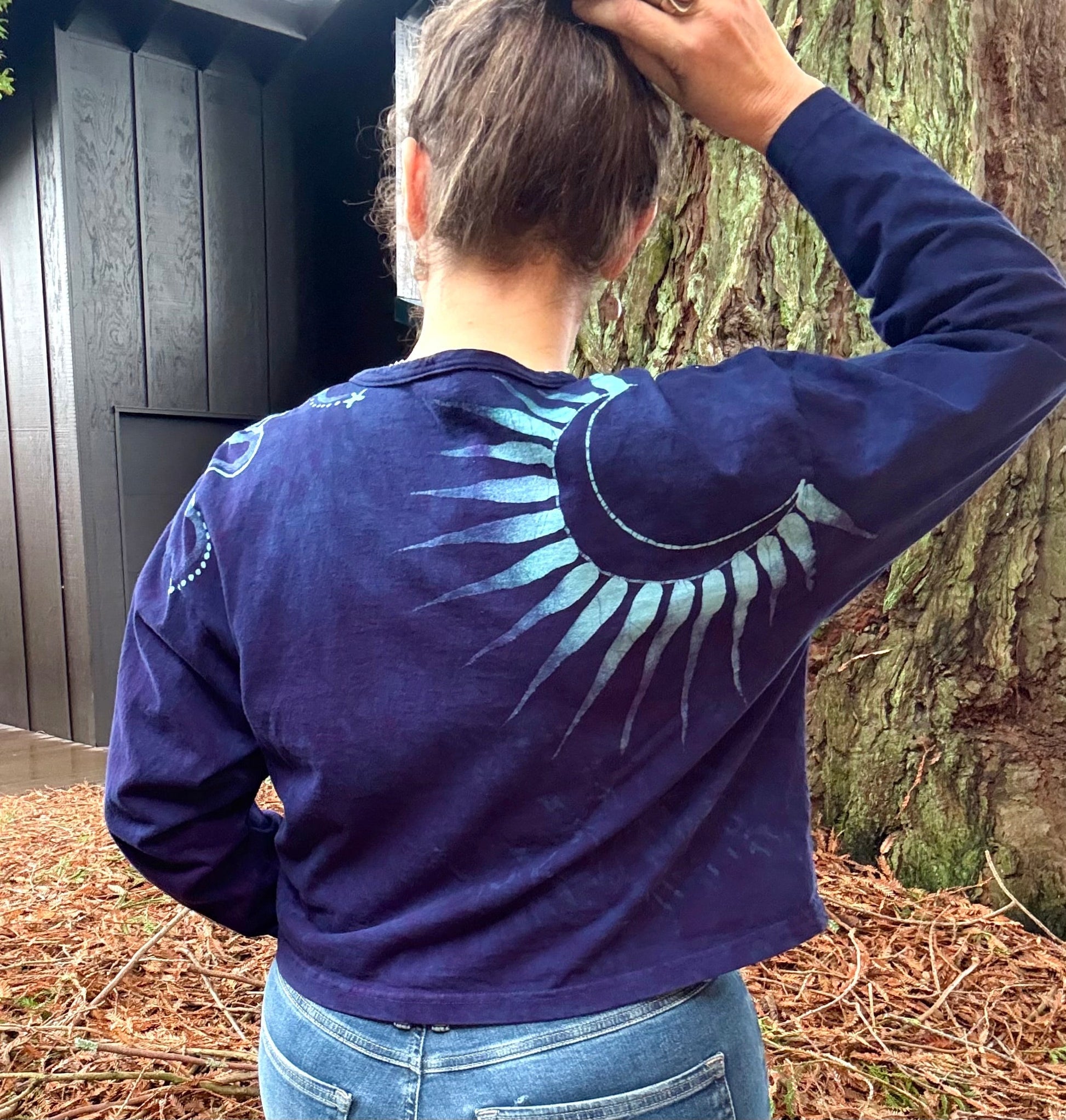 Pacific Moon Long Sleeve Batik T-Shirt Batikwalla by Victoria 