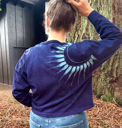 Pacific Moon Long Sleeve Batik T-Shirt Batikwalla by Victoria 