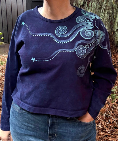 Pacific Moon Long Sleeve Batik T-Shirt Batikwalla by Victoria 