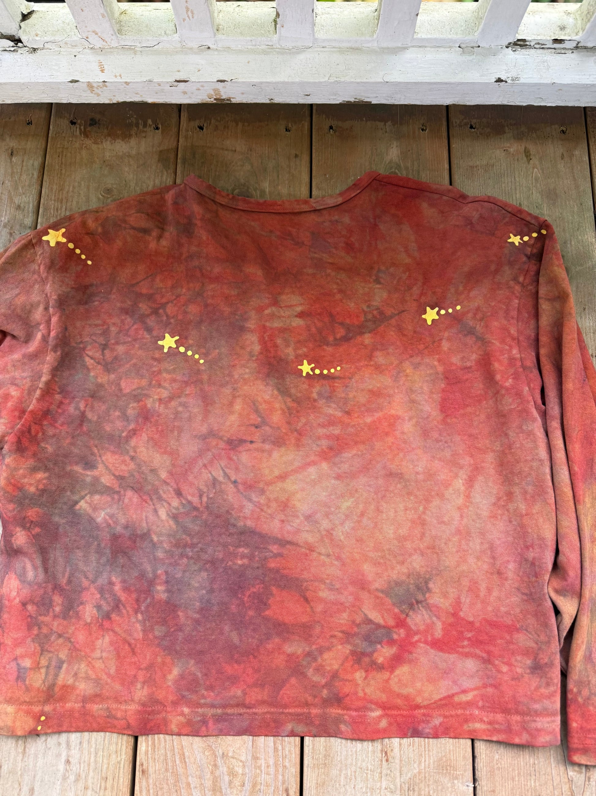 Sunset Bonfire Batik Long Sleeve Batik T-Shirt Batikwalla by Victoria 