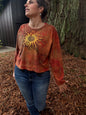 Fire Sun Mandala Long Sleeve Batik T-Shirt Batikwalla by Victoria Large 