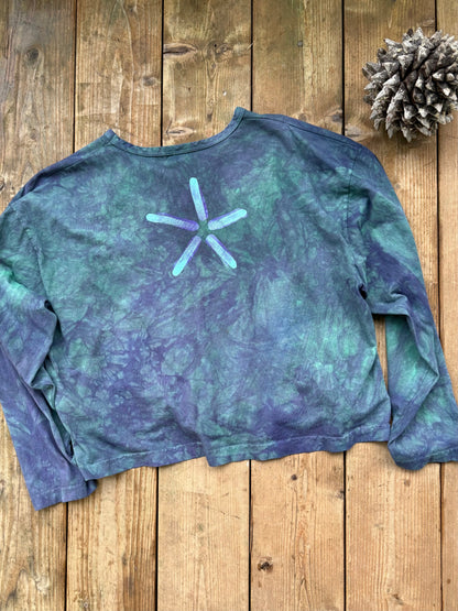 Mellow Seas Jellyfish Batik Long Sleeve Batik T-Shirt Batikwalla by Victoria 