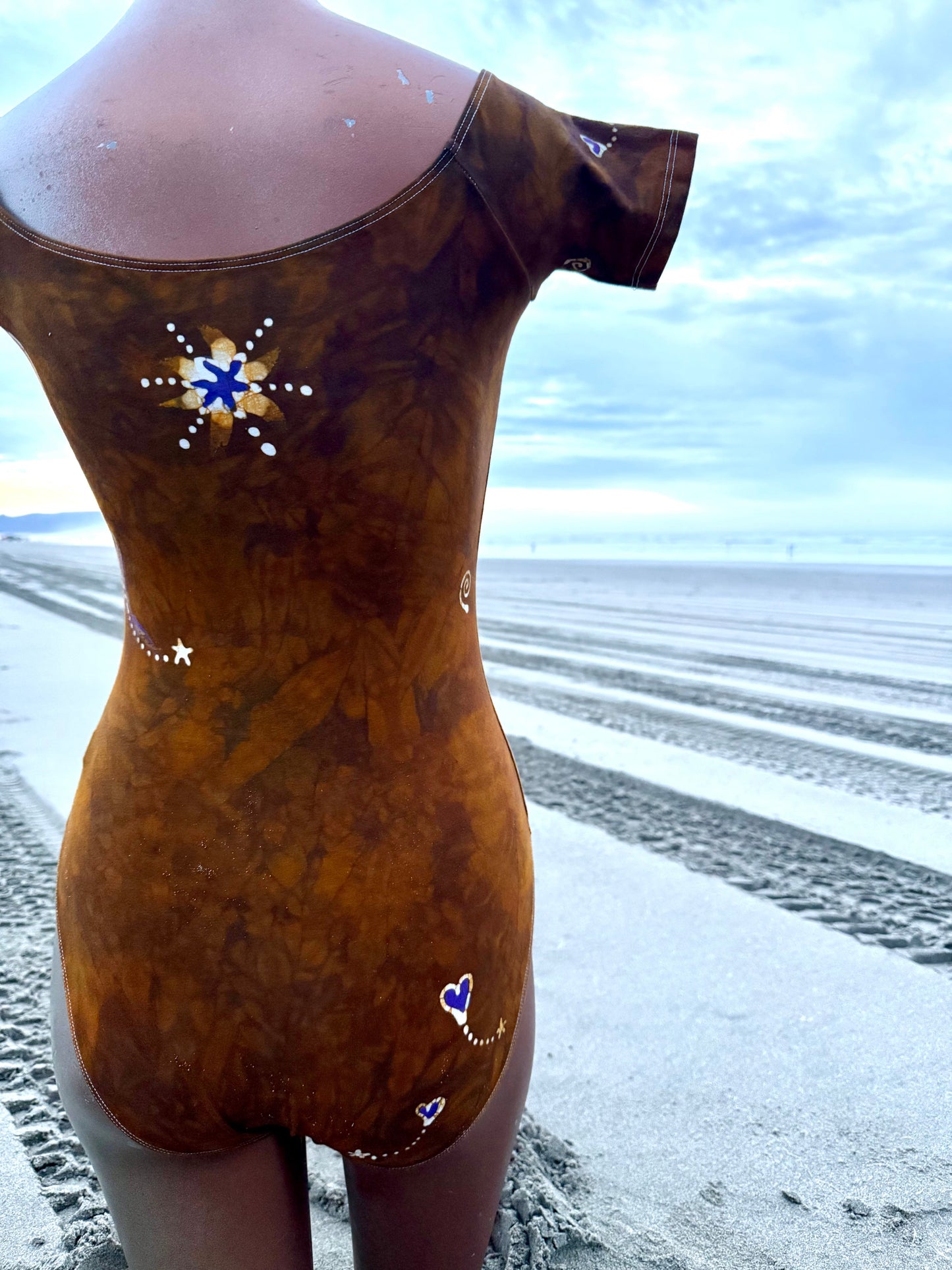 Golden Moon Batik Leotard Batikwalla by Victoria 