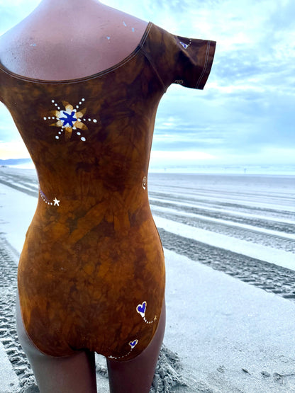 Golden Moon Batik Leotard Batikwalla by Victoria 