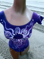 Deep Purple Sun Eclipse Batik Leotard Batikwalla by Victoria Large 