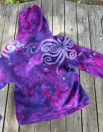 Magenta Moonbeams - Pullover Batikwalla Hoodie - One Size hoodie batikwalla 