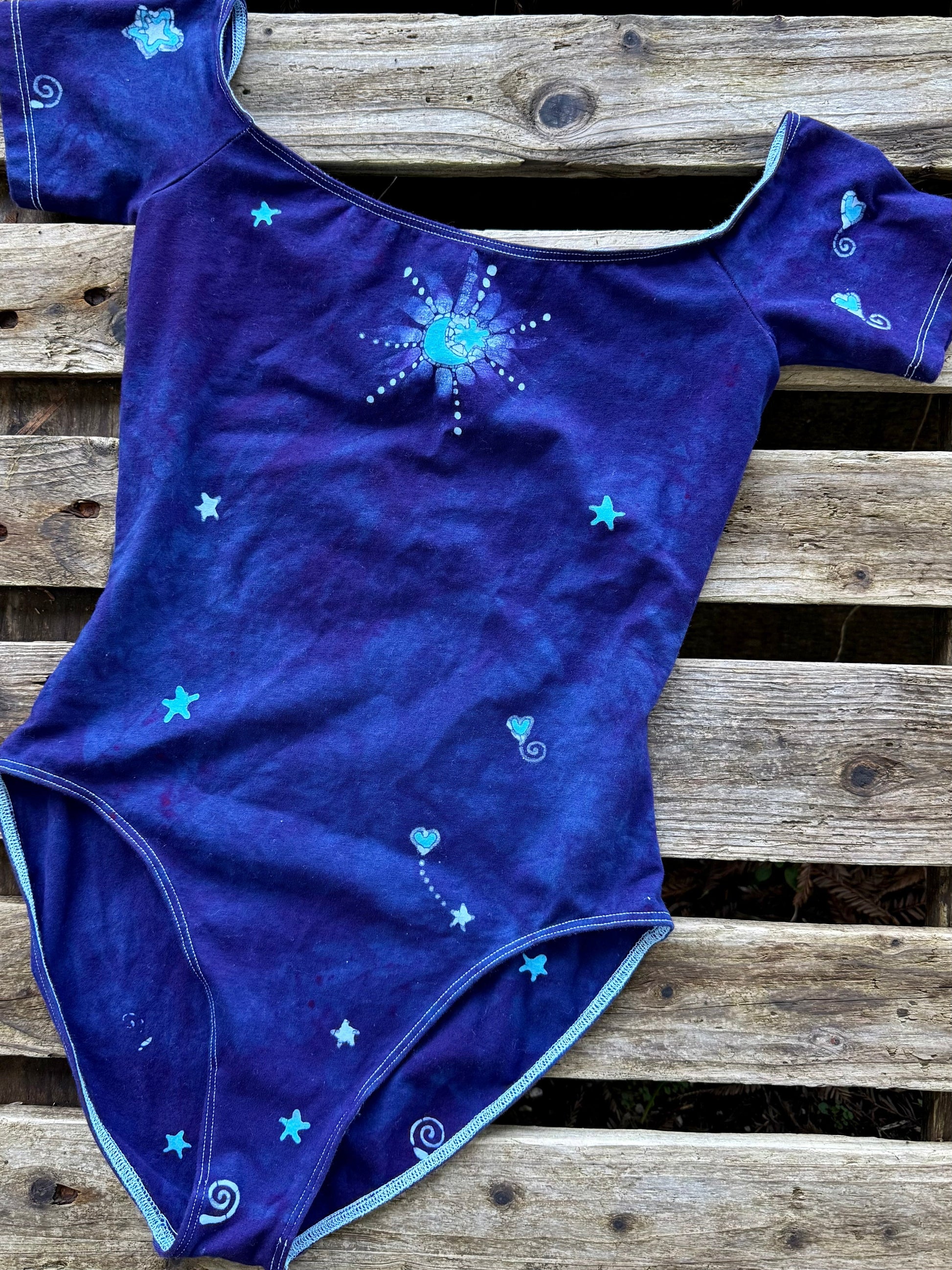 Midnight Star Batik Leotard Batikwalla by Victoria XS 