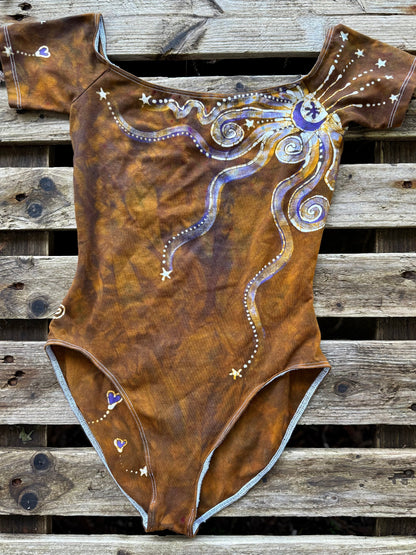 Golden Moon Batik Leotard Batikwalla by Victoria XS 