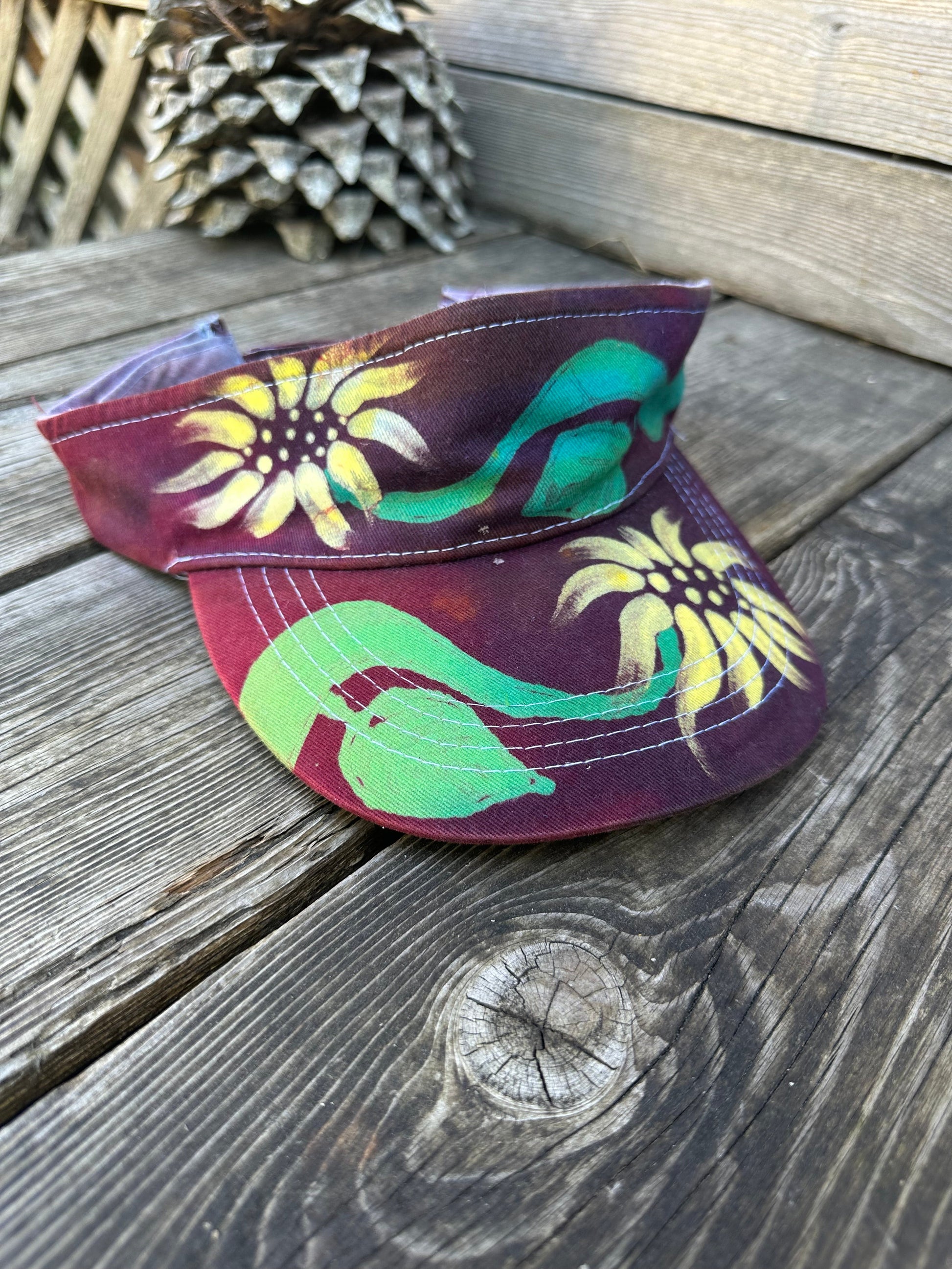 Sunflowers Sun Visor Hat Creative Ideas batikwalla 