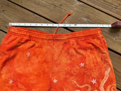 Comfy Cozy Galaxy Shorts - Sunset Orange shorts Batikwalla by Victoria 