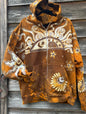 Golden Tree and Moon Handmade Batik Hoodie - 2X Unisex hoodie batikwalla 
