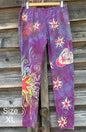 Sunrise Sunset Moon and Stars Batik Leggings leggings batikwalla XL 