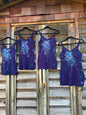 Midnight Moonbeams Batik Long Tank Tunic Dress Tops batikwalla XL 