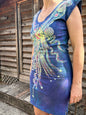 Blue Sky Blue Star Tribal Stretchy Batik Tube Dress Batik Dresses Batikwalla 