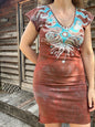 Red Cosmic Tribal Batik Tube Dress Batik Dresses Batikwalla ONE SIZE 