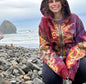 Driftwood Bonfire Handcrafted Batik Zipper Hoodie - Unisex Size XL hoodie batikwalla 